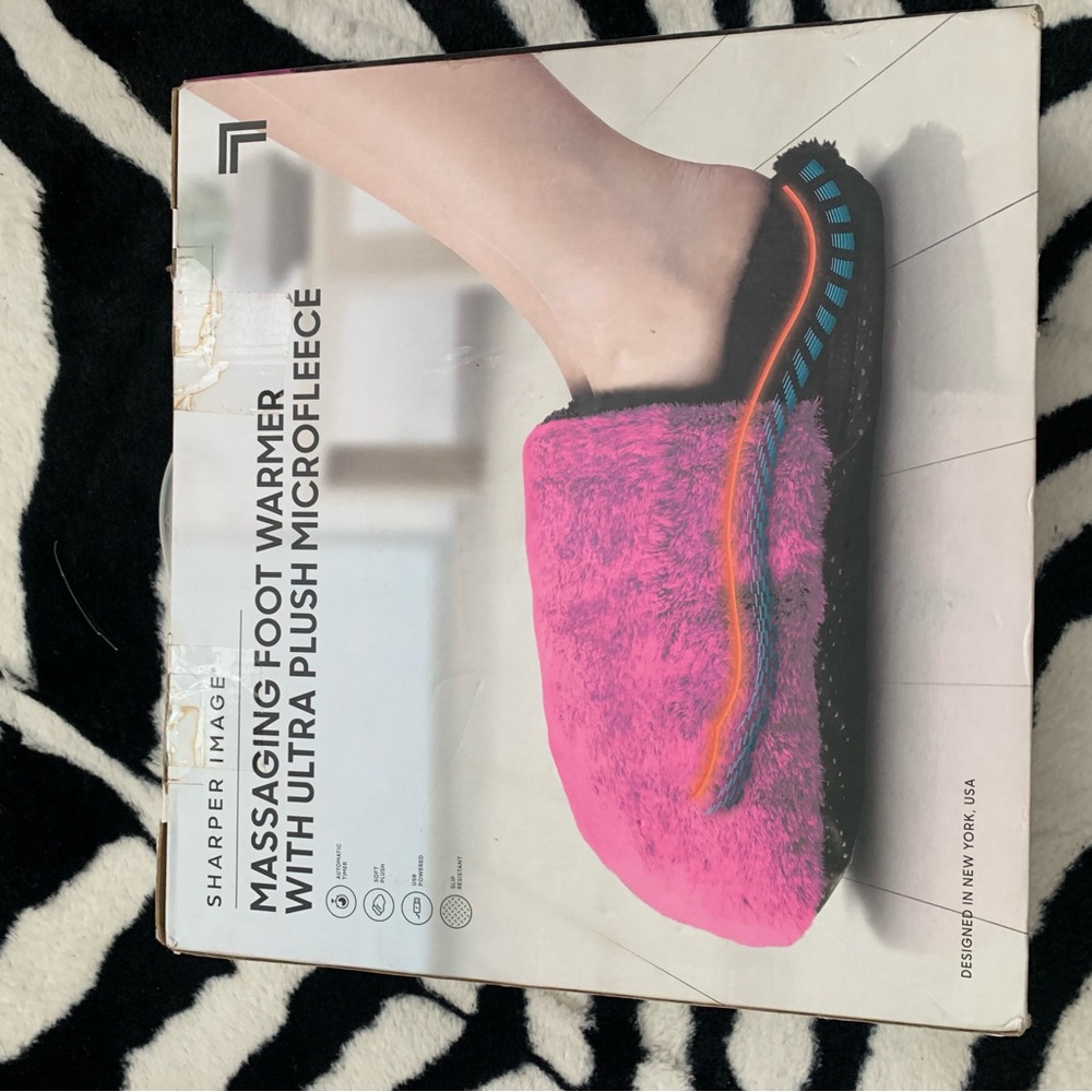 Sharper Image Pink Massage Foot Warmer